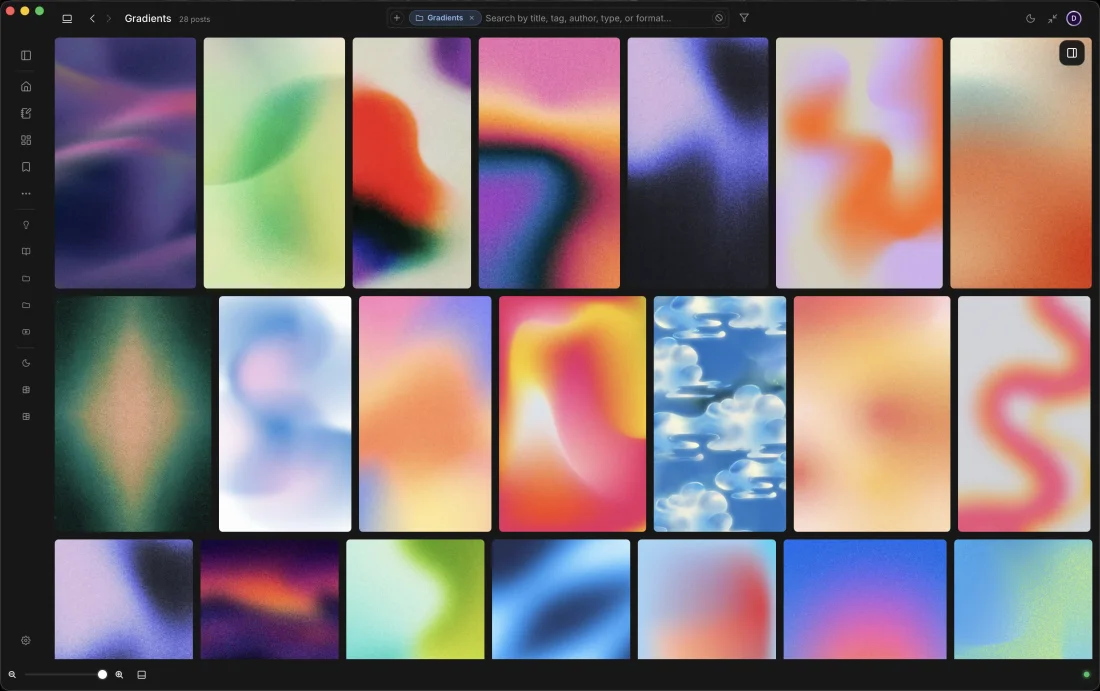 Rows gallery layout